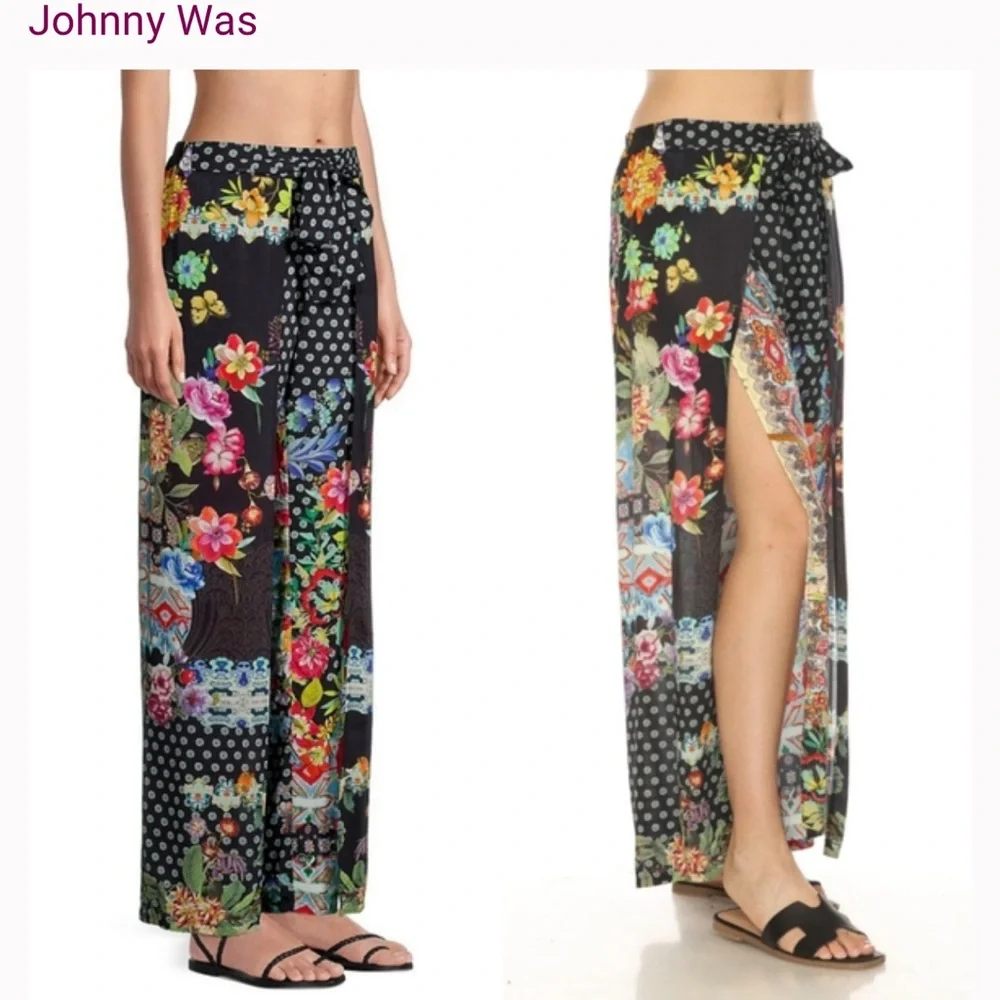 Johnny Was Multicolor Floral Patchwork Pants - Picture 11 of 14